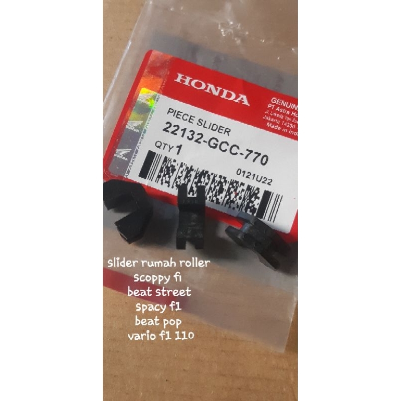 karet plat rumah roller honda beat, scoopy vario 22132-GCC-770 per pcs