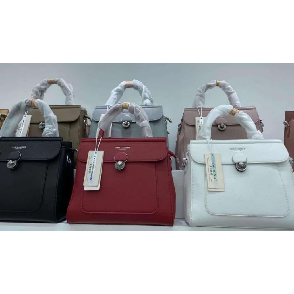 (PINK_IMP) New Import Tas Kerja Wanita . Ready 6 Model . Bahan Kulit Sintetis . Premium