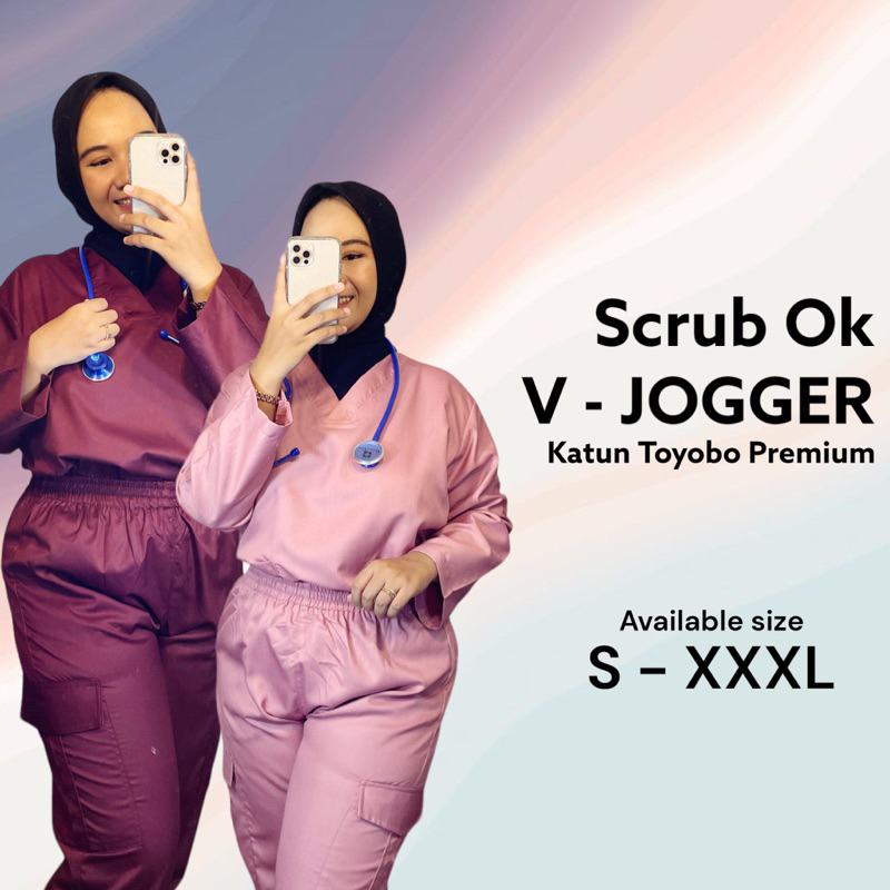 SCRUB OK V NECK - CELANA JOGER