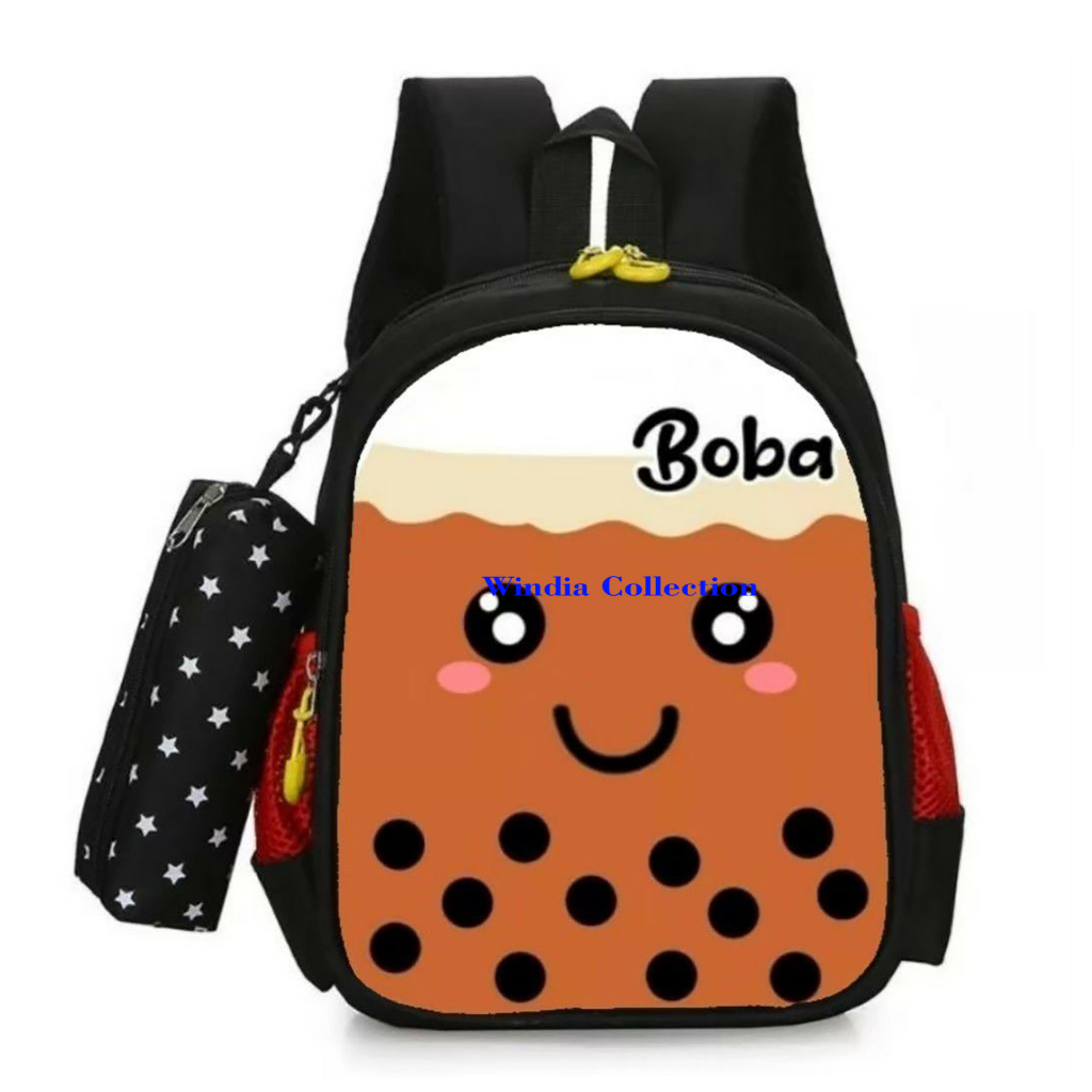 WD Indonesia Ransel Boba Imut Viral Kekinian Model Terbaru Backpack Anak Sekolah Remaja Sd SMP SMA Korean Style Real pict Tangan Pertama Murah Nampol Promo Gratis Ongkir