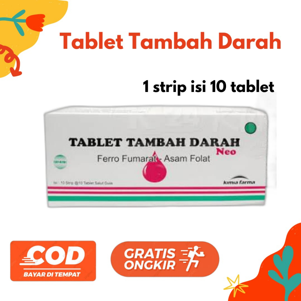 Tablet penambah darah / tambah darah ibu hamil / obat kurang darah / tablet tambah darah neo kimia f