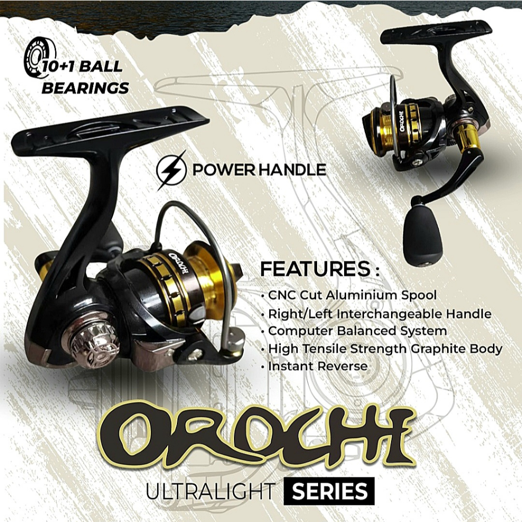 reel ultra light iroly orochi 500 & 800 power handle