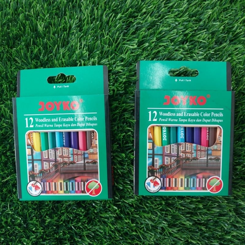 

pensil warna joyko 12 warna pendek Woodless color pencils