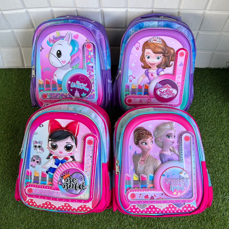 ransel tk / tanggung cewek ransel sekolah cewek tk / tanggung motif 9912 , 803 , 872