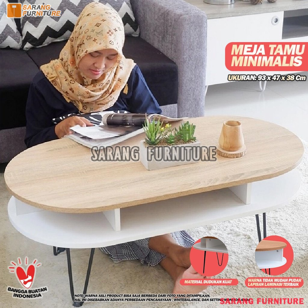 Moana Coffee Table Meja Tamu Meja Multifungsi Meja Ruang Tamu Meja Minimalis Meja Tamu Minimalis