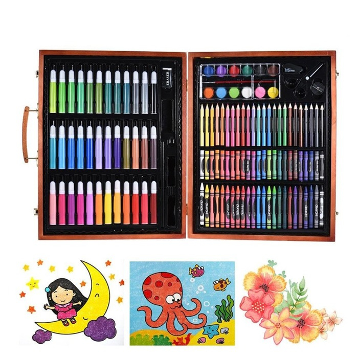 150 Pcs Pensil Warna Art Set Full Crayon Anak Alat Seni Lukis Gambar