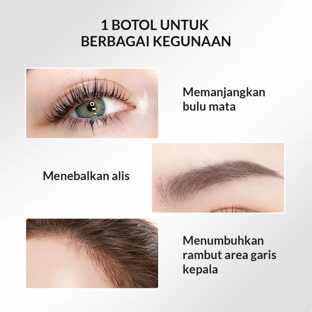 BIOAQUA EyeLash Serum Bulu Mata dan Alis BPOM Halal 9ml Pelentik Bulu Mata Serum Penumbuh Bulu Mata dan Alis untuk