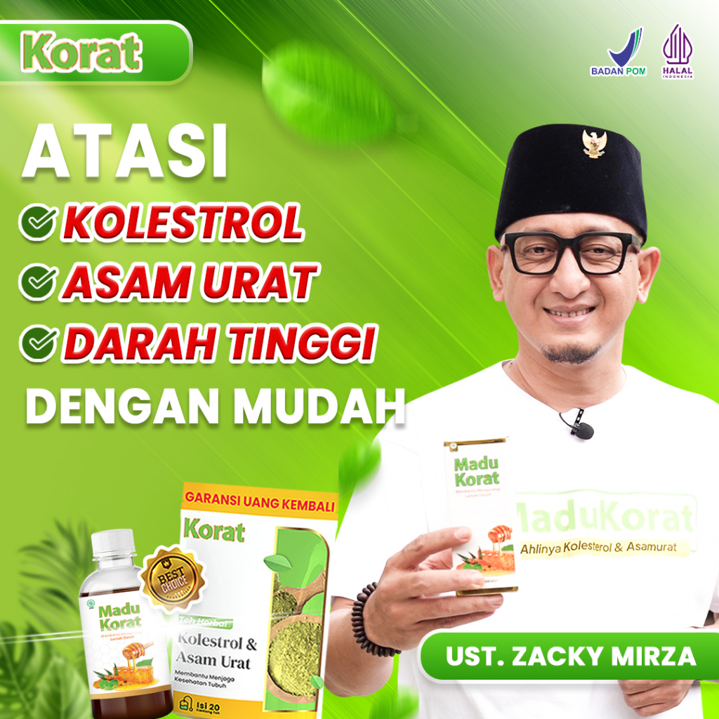 Madu Herbal Penurun Kolesterol Dan Asam Urat Alami (Madu Korat)