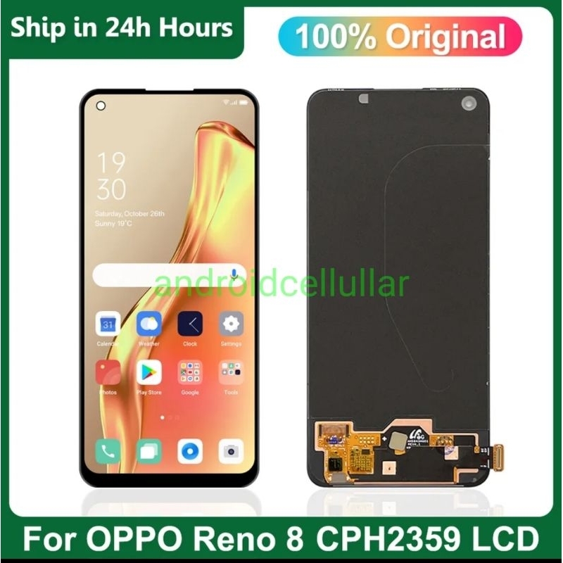 LCD OPPO RENO 8 4G / CPH2457 ori bisa fingerprint