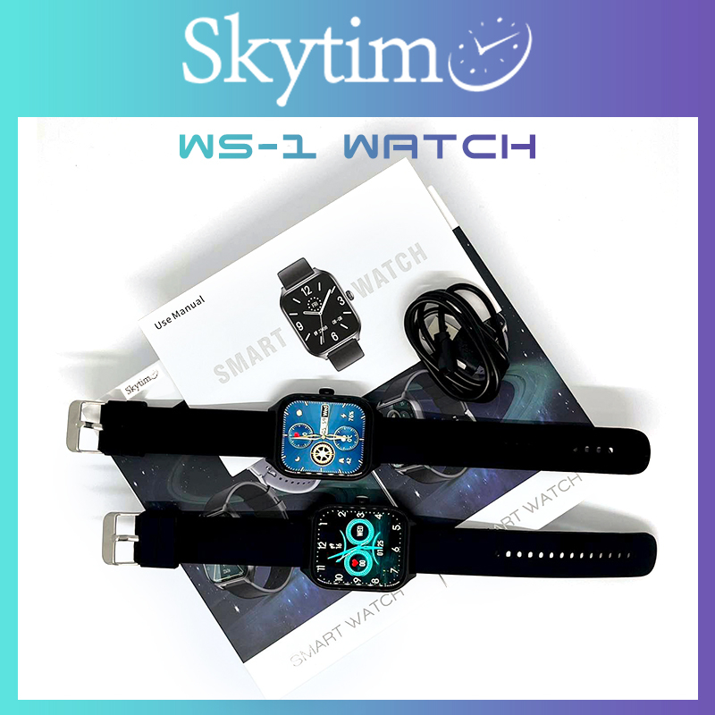 【COD】Skytime WS-1 Smartwatch 1.86inch Touch Screen Waterproof Sport Monitor Detak Jantung Health Tracker JAM TANGAN- SW36