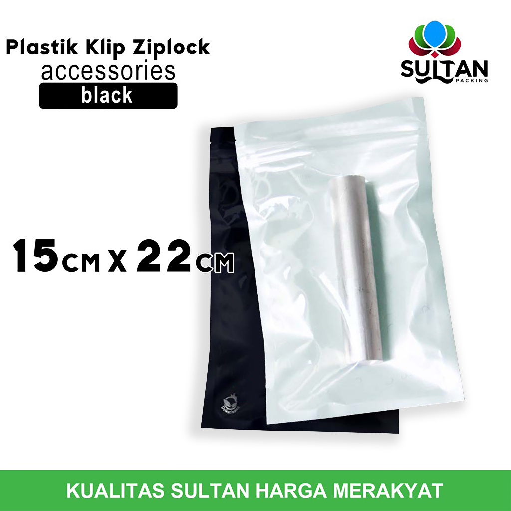 

PLASTIK KLIP ZIPLOCK BAG 15x22cm BLACK PEARL KEMASAN AKSESORIES DELKOCHOICE PREMIUM TERMURAH