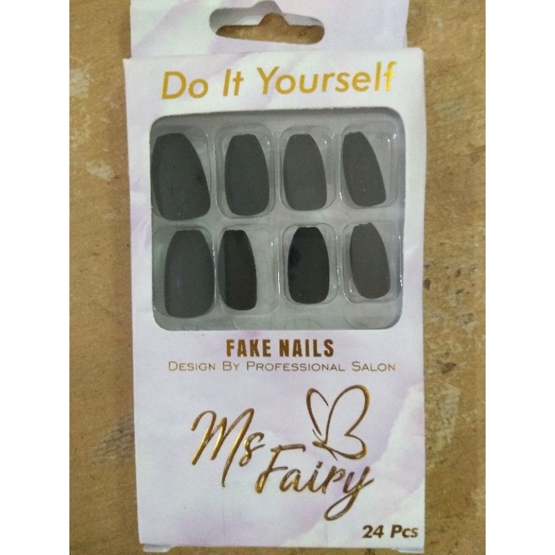 halloween fake nail kuku palsu hitam