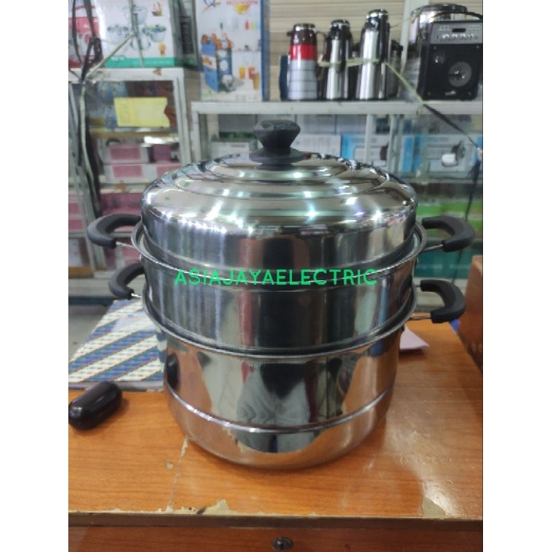 PANCI KUKUS STEAMER POT DANDANG STAINLESS STEEL 32CM 32 CM DIMSUM BAKPAO