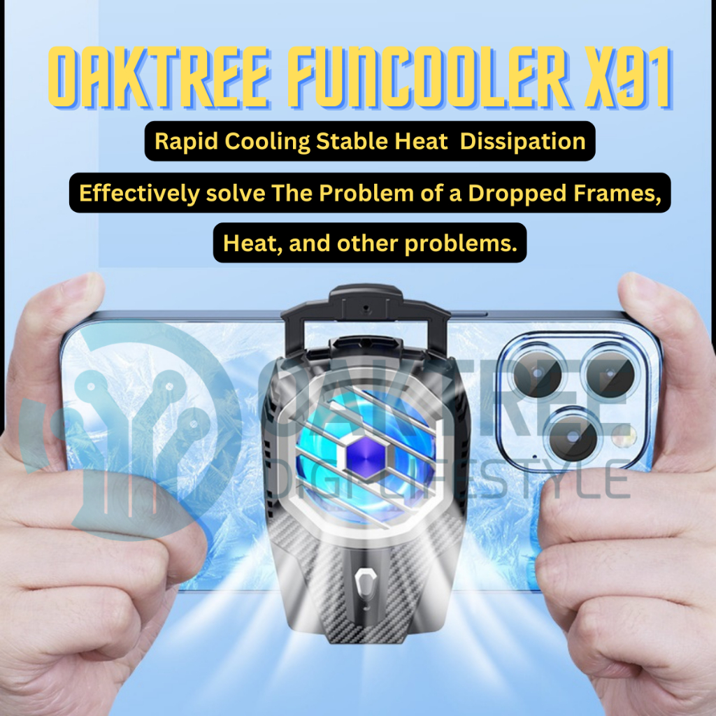 Oaktree Funcooler X91 Fan Cooler Radiator Pendingin HP Rechargeable Battery