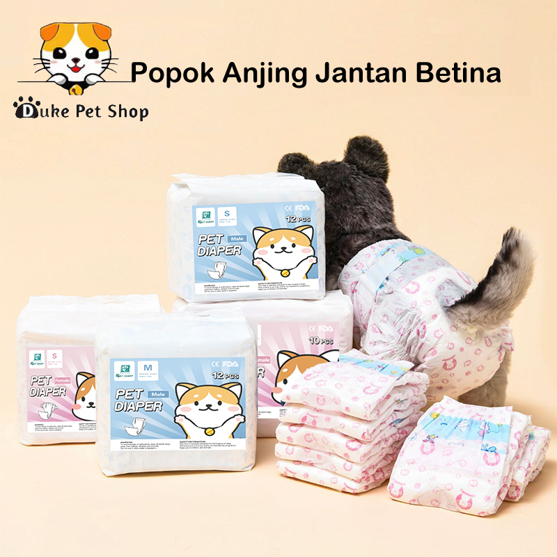 1Pc Popok Sekali Pakai Murah Anjing Kucing Size XS S M L XL Anti Marking Litter &amp; Toilet