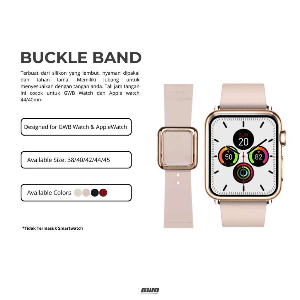 BUCKLE STRAP FOR IWATCH &amp; GWB WATCH