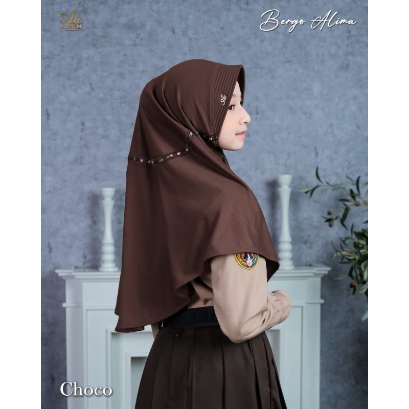 Promo ✔️ kerudung sekolah ✔️ Bergo Alimma By Aden hijab Anggraeni