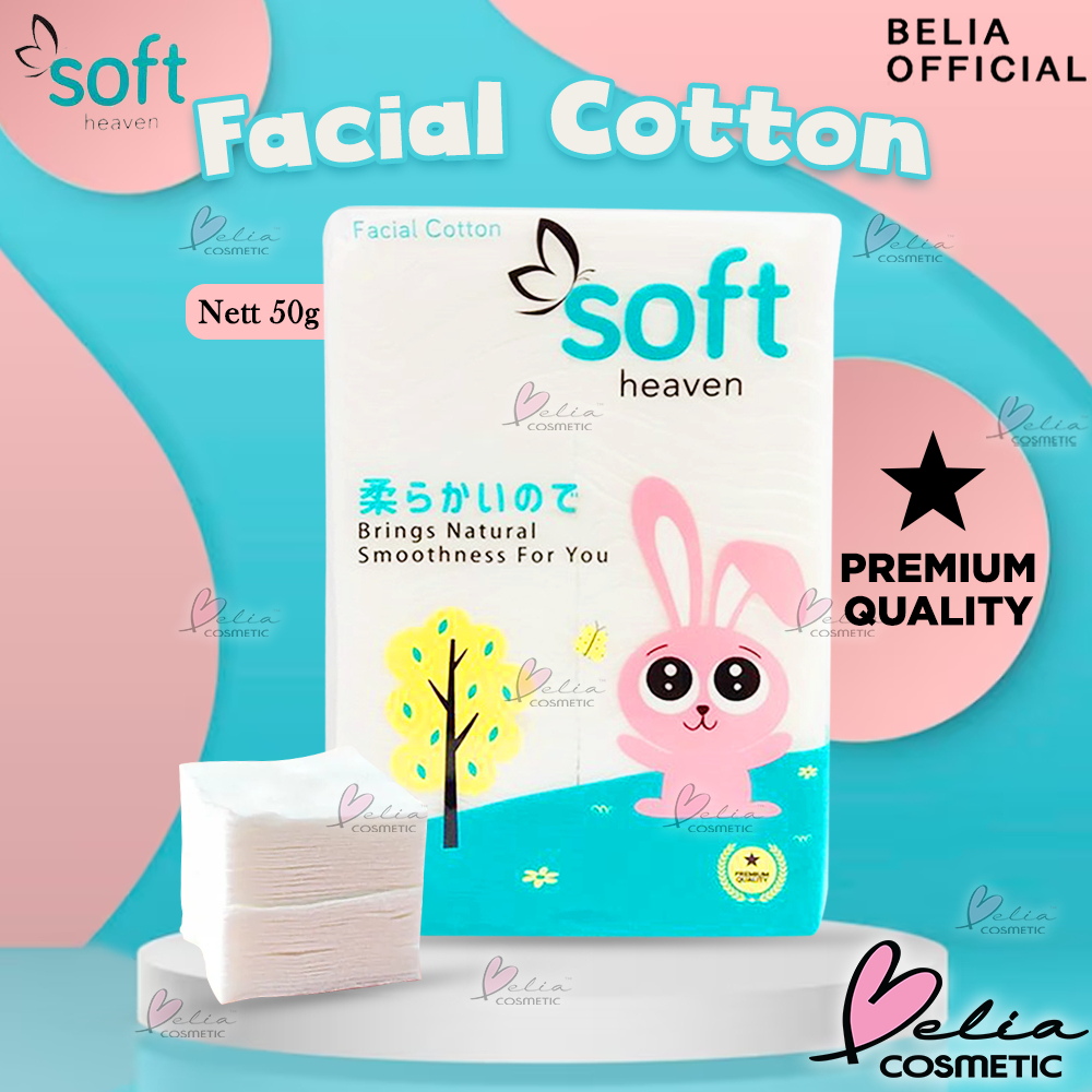 ❤ BELIA ❤ SOFT Heaven Kapas Wajah Facial Cotton 50g | Kapas Kecantikan