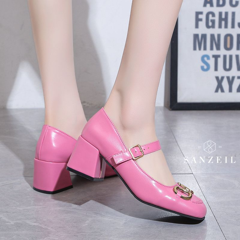 RYX - Launa Strappy Sepatu Gesper Hak Tahu Wanita Fashion Casual / Kantoran - Ori Import