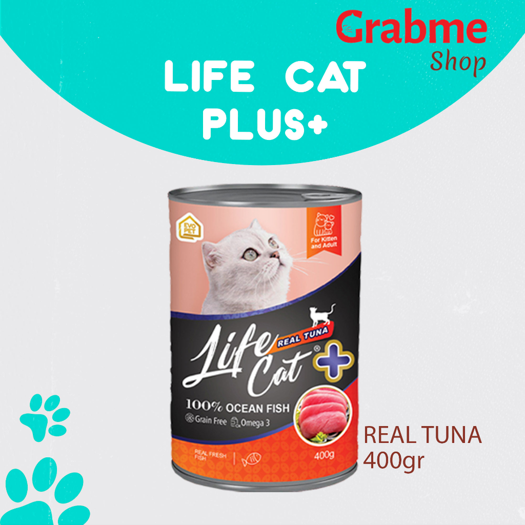 LIFE CAT PLUS 400gr Makanan kucing basah Makanan kucing kaleng termurah