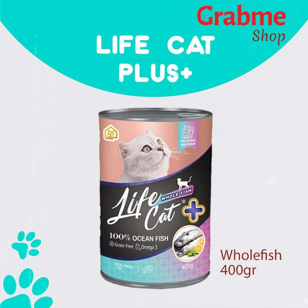 LIFE CAT PLUS 400gr Makanan kucing basah Makanan kucing kaleng termurah