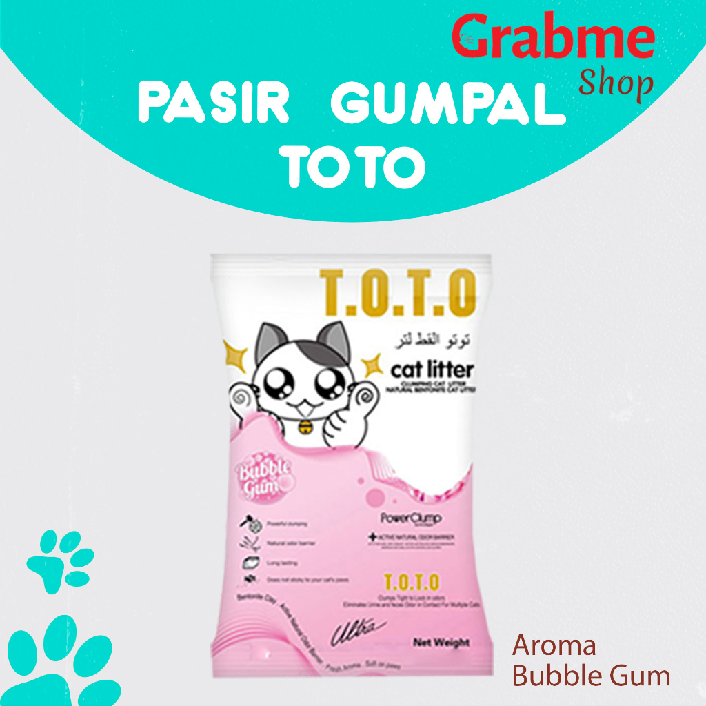 Pasir kucing gumpal wangi TOTO 10L ALL VARIAN ( GRAB GOSEND )