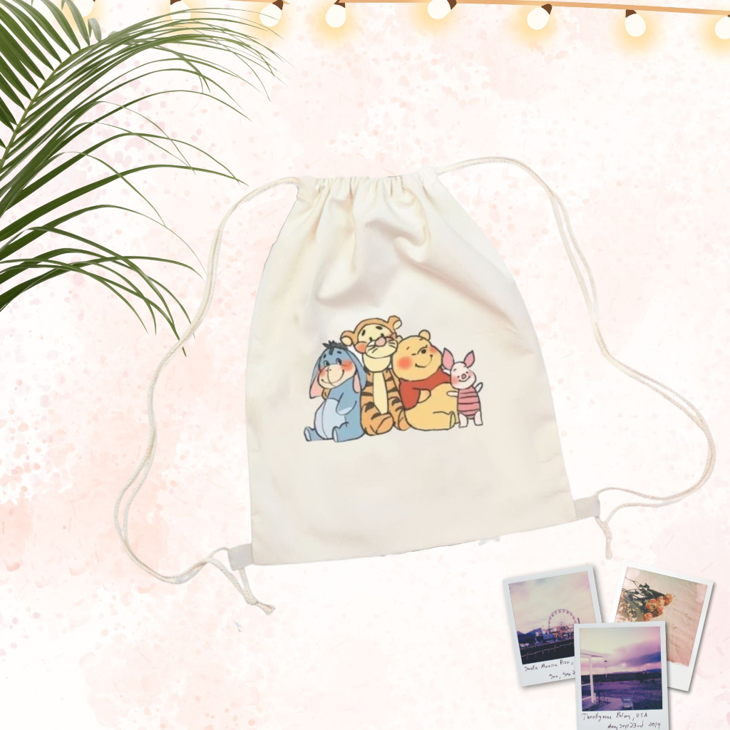 TAS SERUT DISNEY CHARACTER / DRAWSTRING BAG / TAS SERUT UNISEX / TAS KULIAH