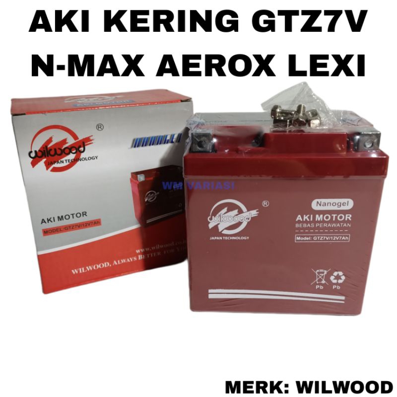 Aki Kering Yamaha N-Max Aerox Lexi Accu Kering Yamaha Nmax Aerox Lexi Nanogel Wilwood