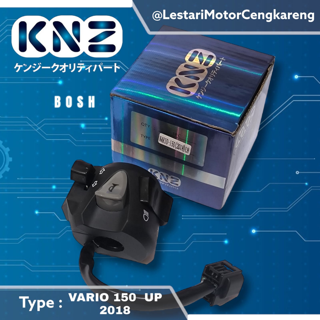 SAKLAR HOLDER HANDLE SWITCH KIRI KLAKSON SEN LH VARIO 150 2018 KNZ