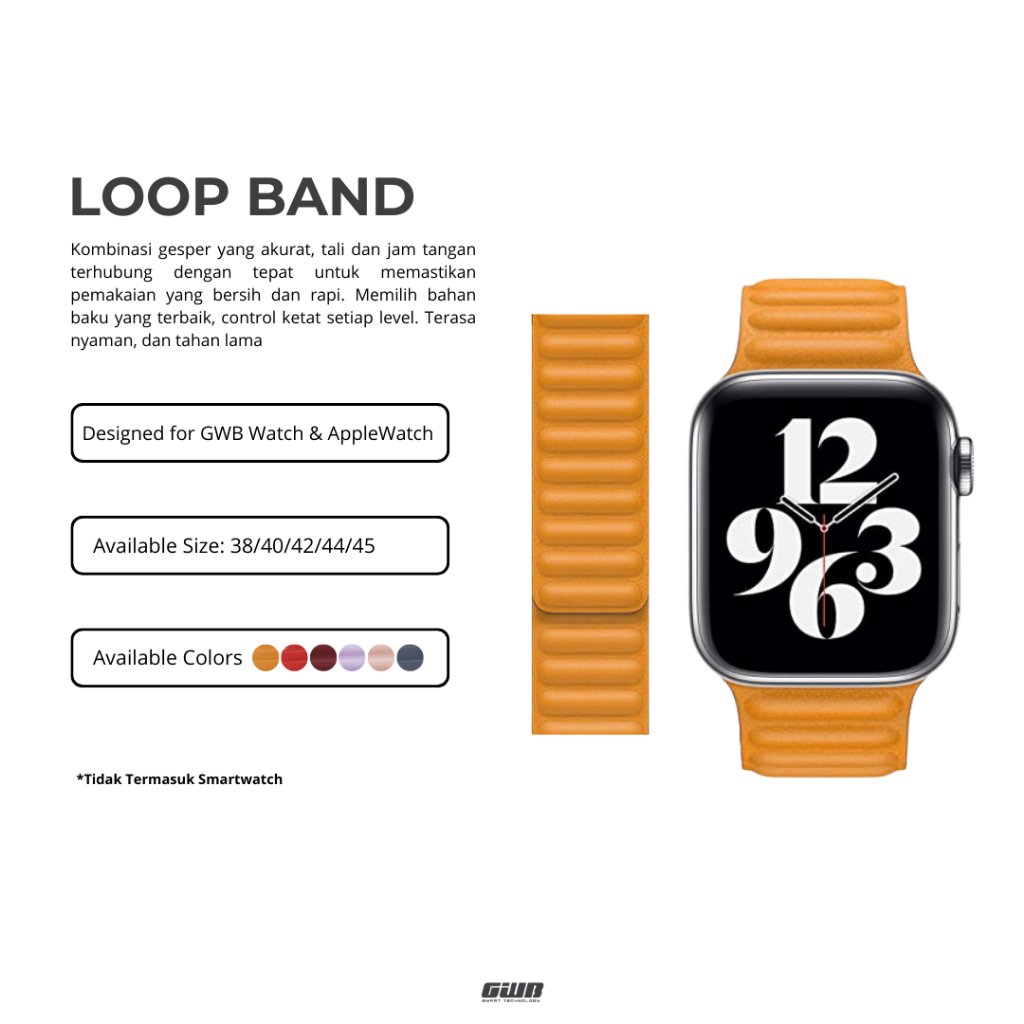 STRAP LOOP IWO &amp; APPLE WATCH ( hanya strap / hanya tali saja) SHASHA_GWB SHASHA_STUFF