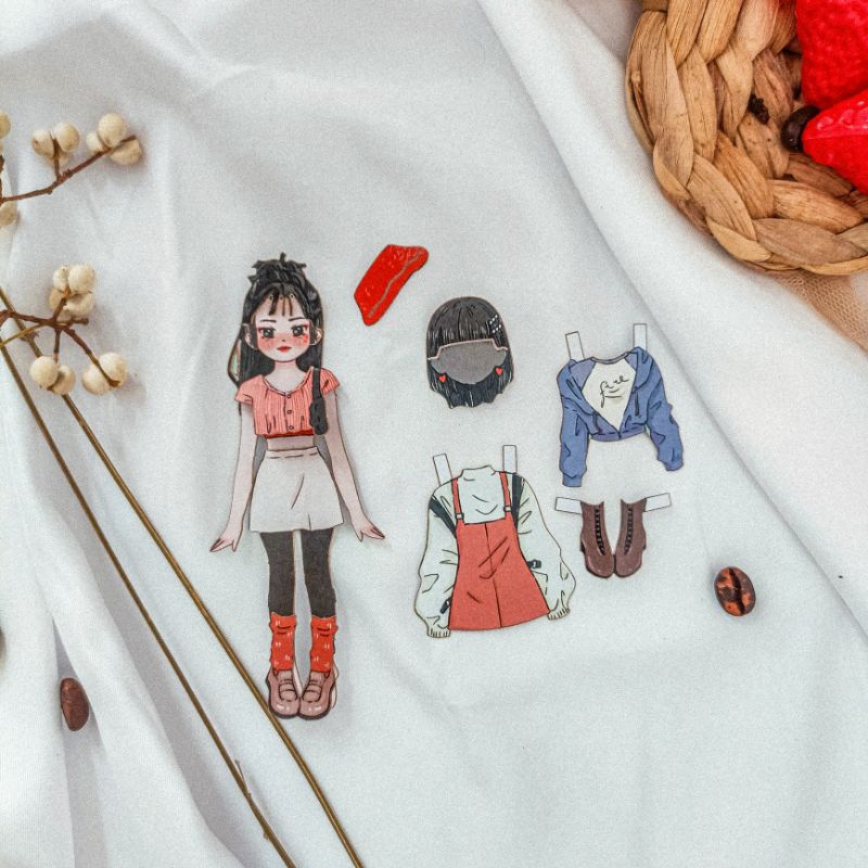 " Girl Korean Aesthetic " Paper Doll // BP BPan // Bongkar Pasang // Boneka kertas // Bepe