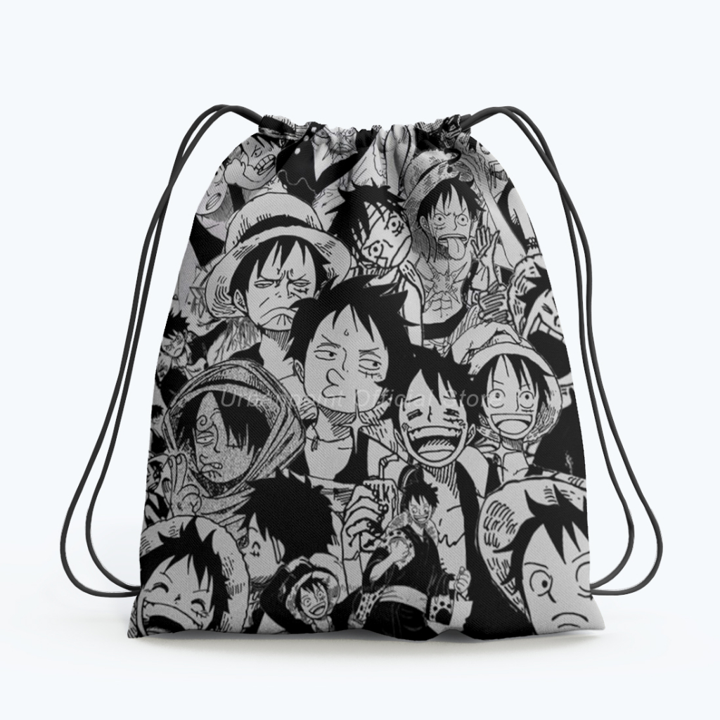 Tas Serut Anime Stringbag Pria Wanita Motif Anime Series One Piece