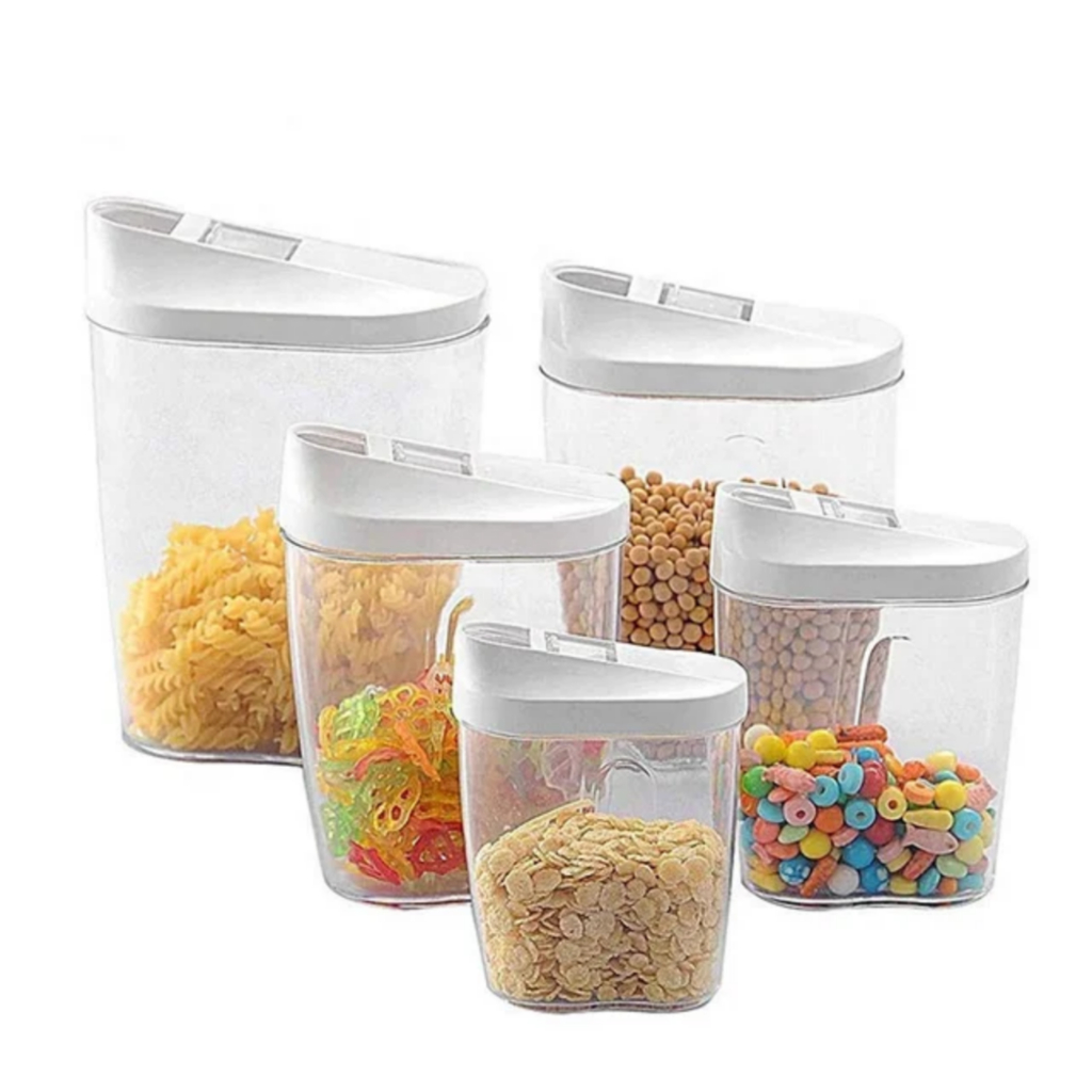 A1 Toples Makanan Ringan 5 in1 Lengkap Tutup Bahan Tebal Storage Jar 5 Set