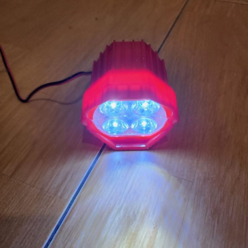 LAMPU TEMBAK SOROT LED SPION MOTOR 4 MATA body ABS HARGA 1 PCS
