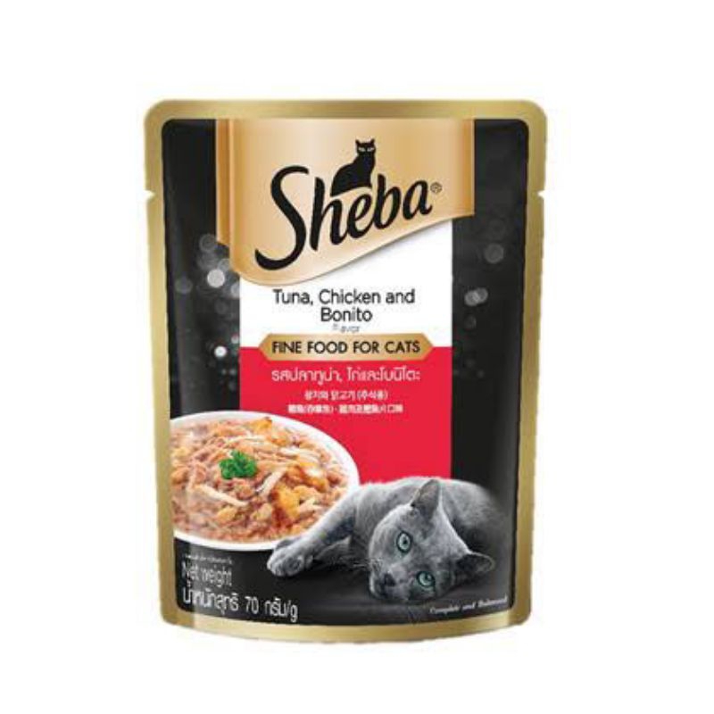 sheba tuna chicken & bonito 70 gr