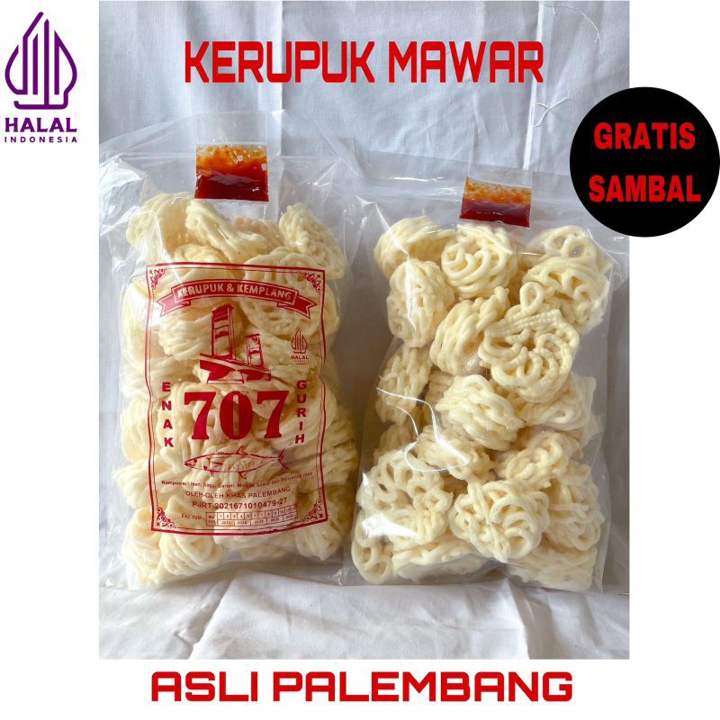 

KERUPUK MAWAR PUTIH 707/KEMPLANG IKAN TENGGIRI/PALEMBANG/