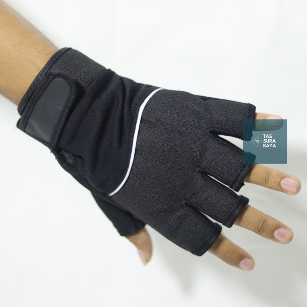 Sarung Tangan Premium Touch Screen Setengah Jari Anti Panas Bisa COD