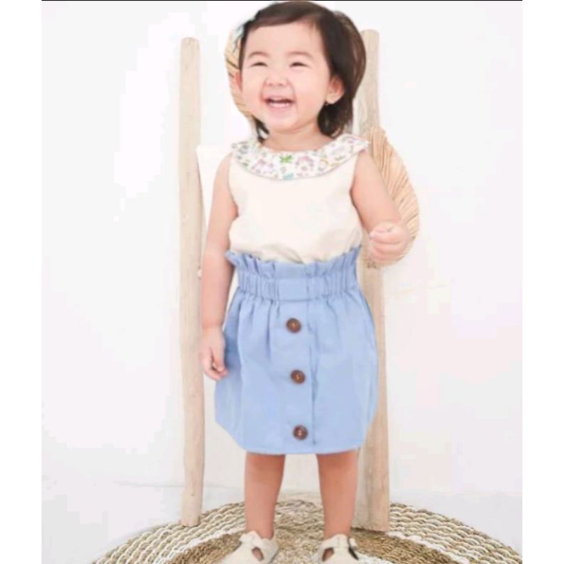 ROK ANAK PEREMPUAN LUNA SKIRT  USIA 1-7 TH