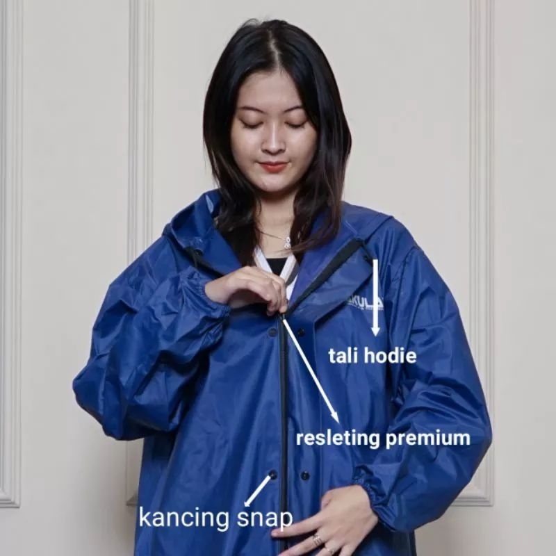 Jas Hujan Mantel Hujan Akula Baju Celana Premium