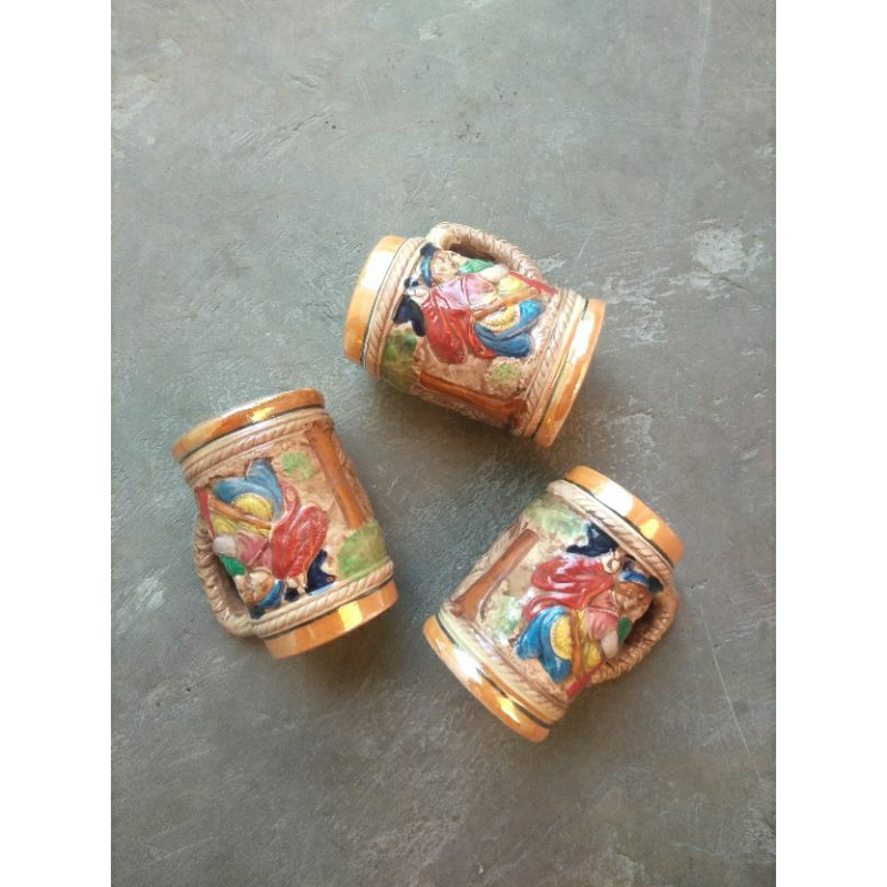 GELAS KERAMIK MOTIF EROPA