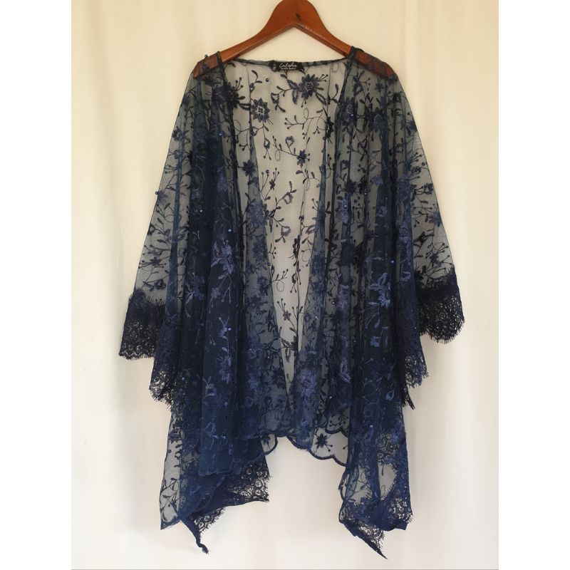 ATASAN WANITA OUTER CAPE TILE MIX RENDA/BETWING KEBAYA