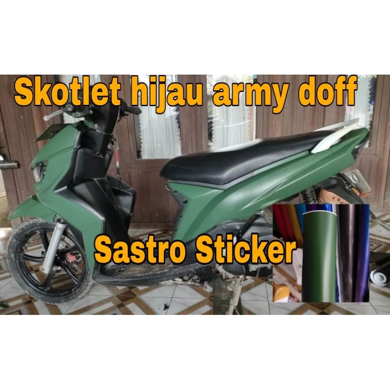 SKOTLET HIJAU ARMY STICKER HIJAU ARMY DOFF