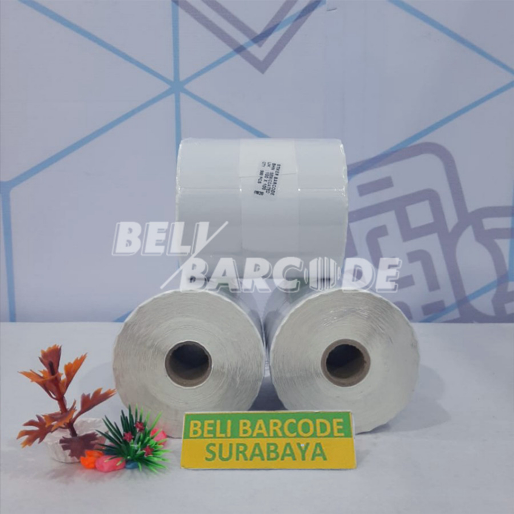 PROMO BARCODE LABEL STIKER SEMICOATED 100 X 100 / 100X100 / 100mm x 100mm 1LINE