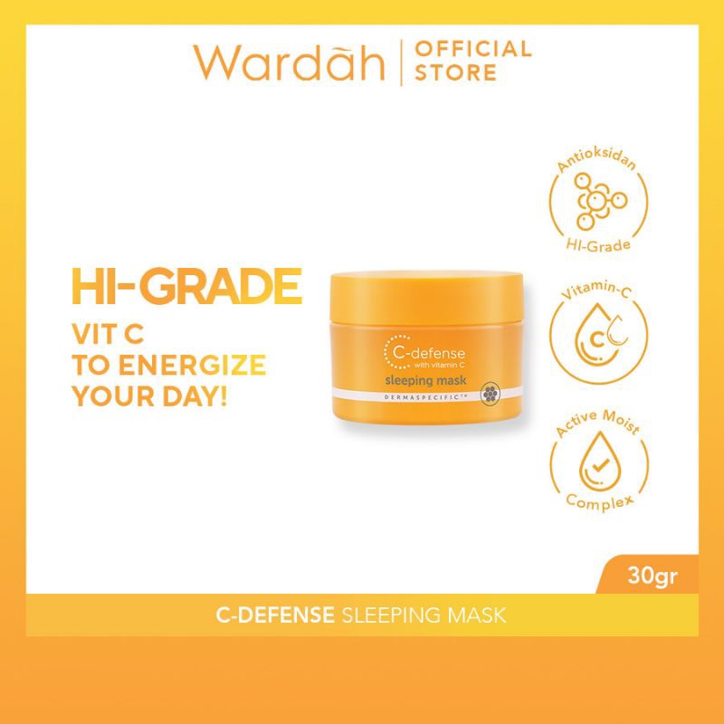 Wardah C-Defense Sleeping Mask 30g | Masker Muka