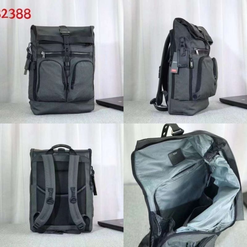 232388 tas ransel alpha bravo London roll top backpack laptop bag luke cypress  p1shoes