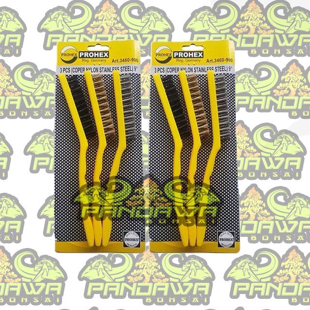 PANDAWA BONSAI-ALAT BONSAI Sikat Kawat HASSTON  3 pcs Orignial Kenmaster Sikat Kawat 3in1 Wire Brush