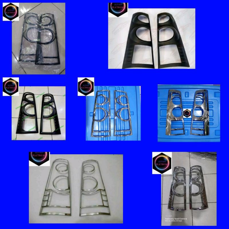 Garnish List Lampu Belakang Toyota Avanza/Xenia Lama Hitam Doff & Chrome 2004-2011