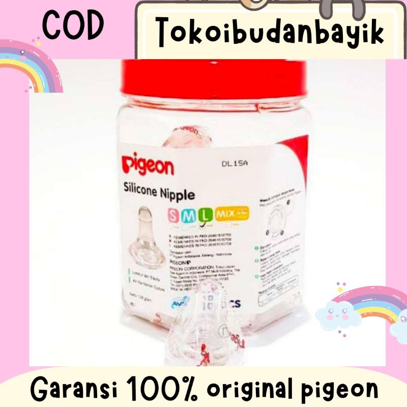 PIGEON Karet Dot SILICONE NIPPLE UKURAN S/M/L 1 PCS