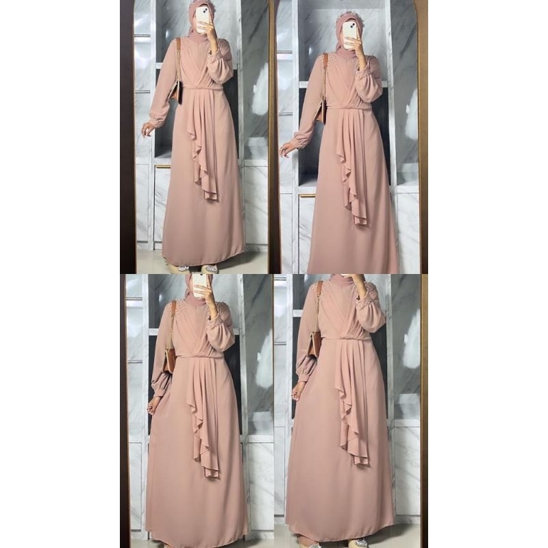 FREE SCRUNCHIE READY STOCK SARA DRESS / GAMIS PAYET PREMIUM / GAMIS KONDANGAN