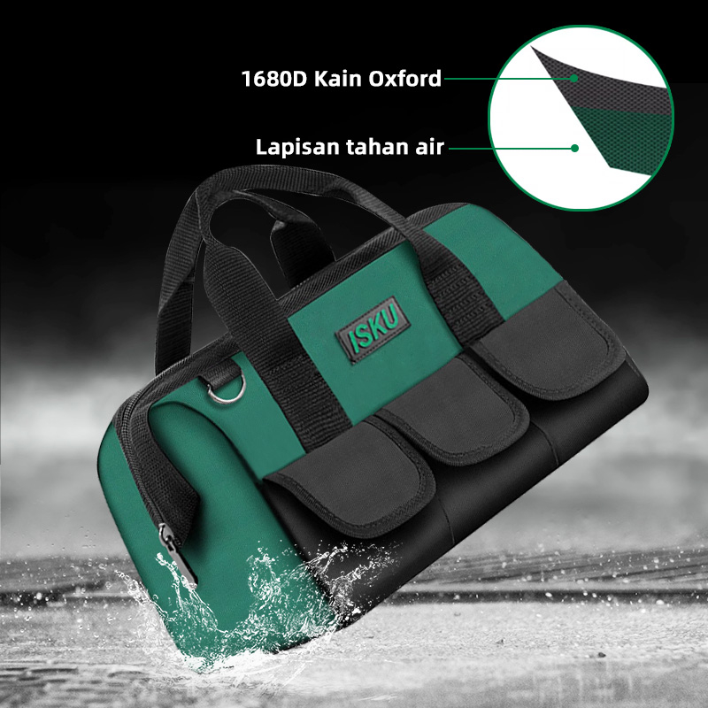 ISKU Tool Bag Besar Multifungsi 13 16 18 inch 1680D Bahan Kain Oxford Tas Perkakas